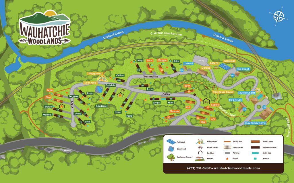 map of Wauhatchie Woodlands