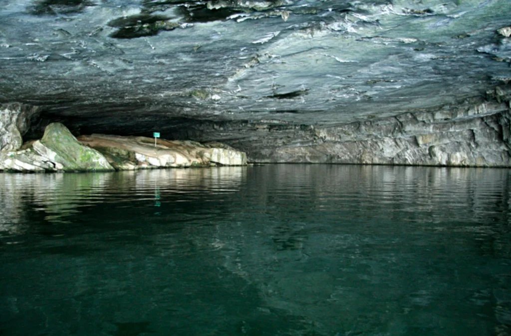 The inside of Nickajack Cave in Tennessee