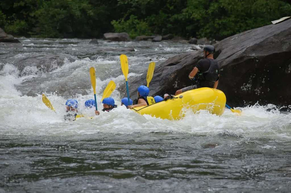 A group on a Kayaking trip along the Ocoee River