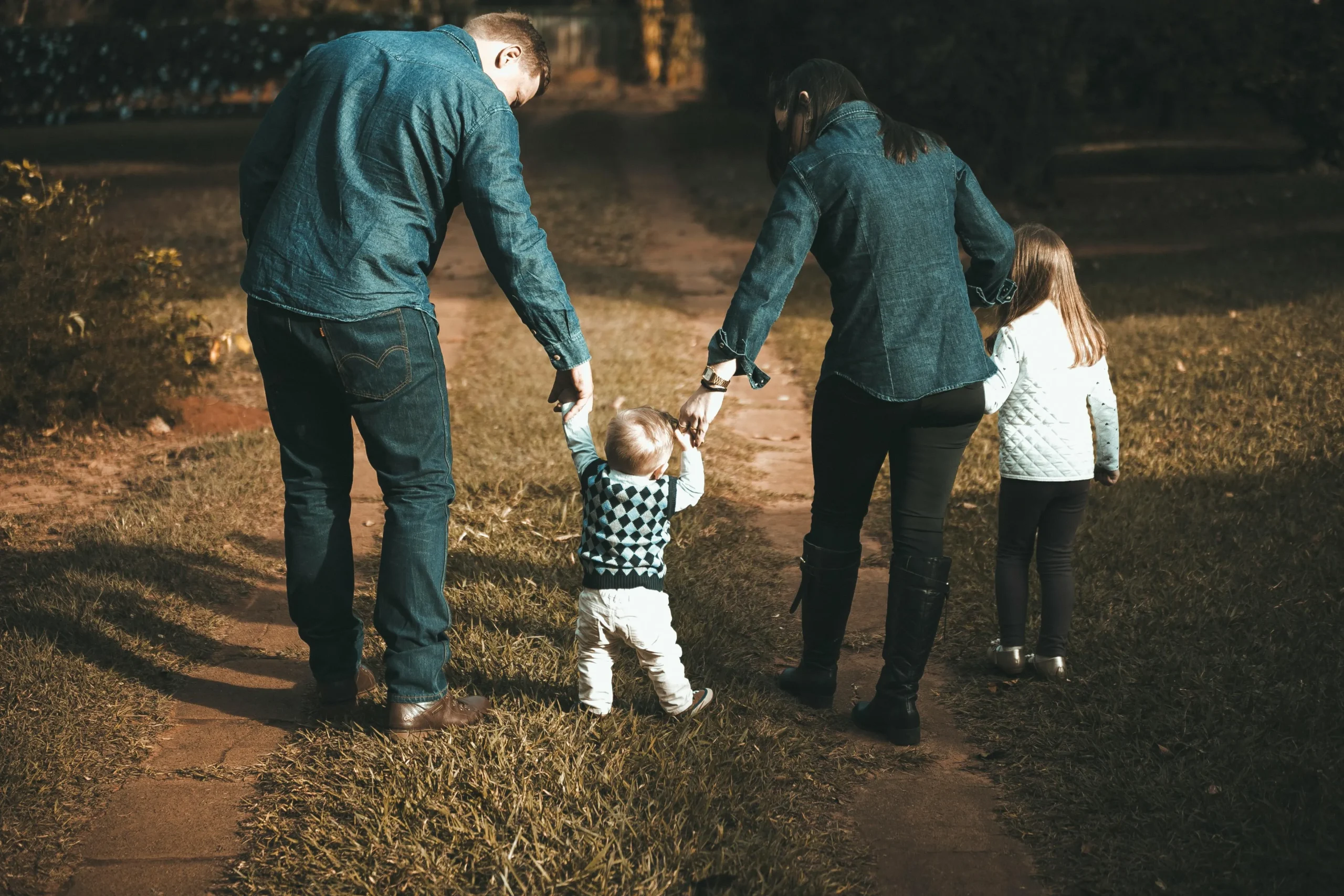 A family going on a hike as a fun thing to do with dad for Father's Day