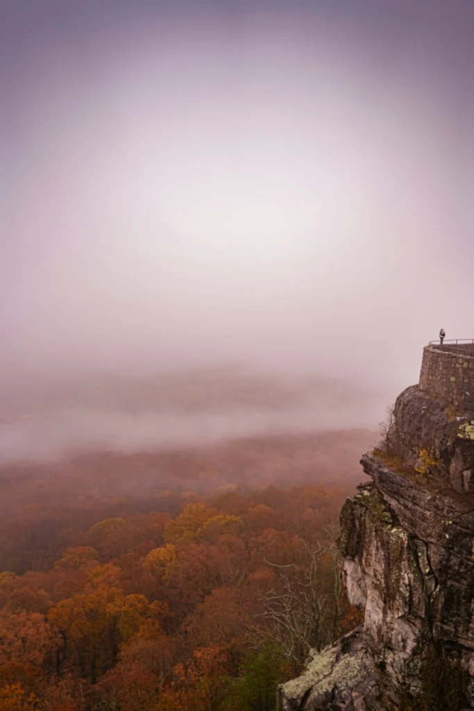 Misty sunset on Lookout Mountain