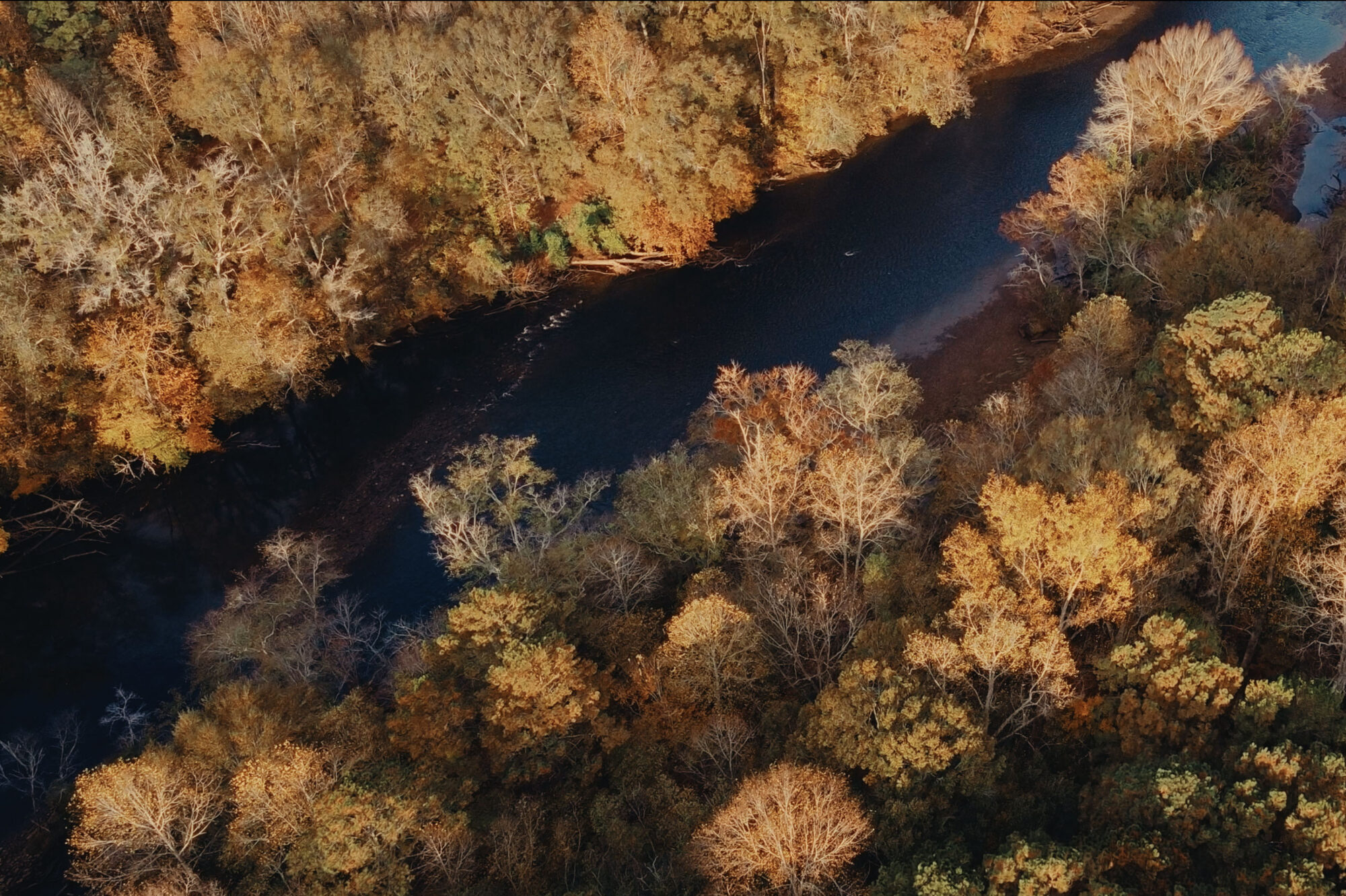 aerial view of the ocoee river