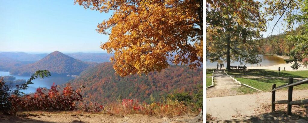 Autumn overlook at Chilhowee Mountain near Ocoee, Tennessee