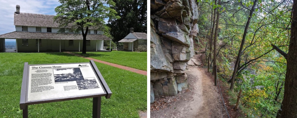 Interpretive sign at Cravens House on Lookout Mountain