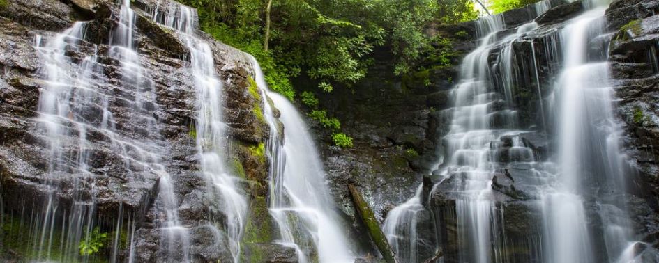 image from the bottom of Soco Falls in North Carolina
