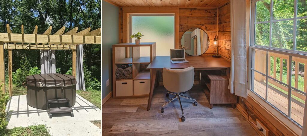 Lookout Cabin office space at Wauhatchie Woodlands