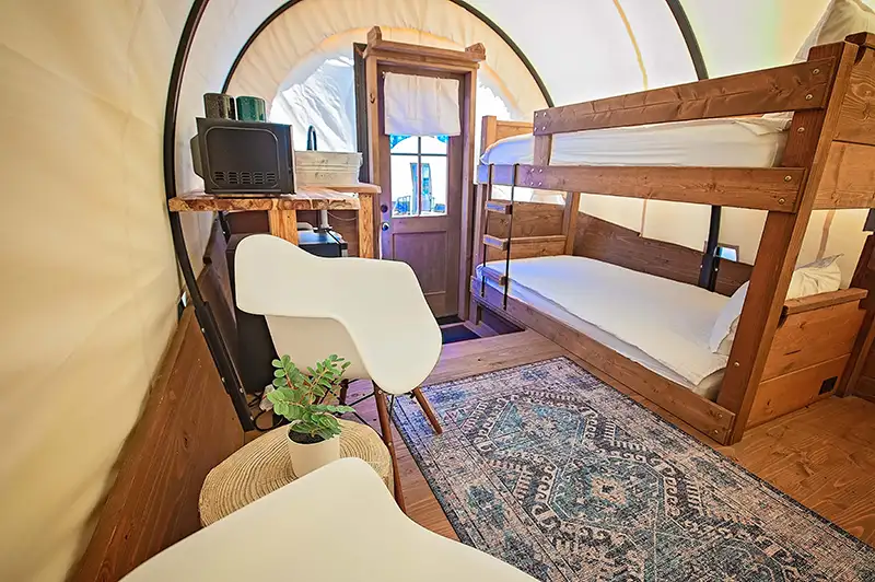 caney creek camping wagon bunk beds