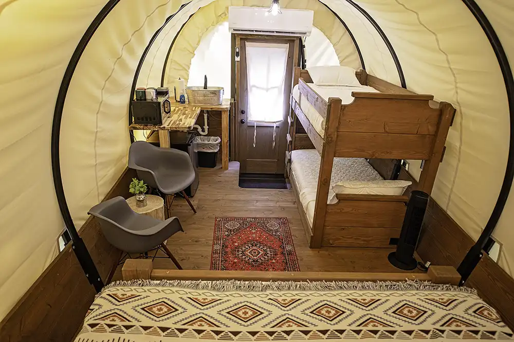 old copper conestoga wagon bunk beds