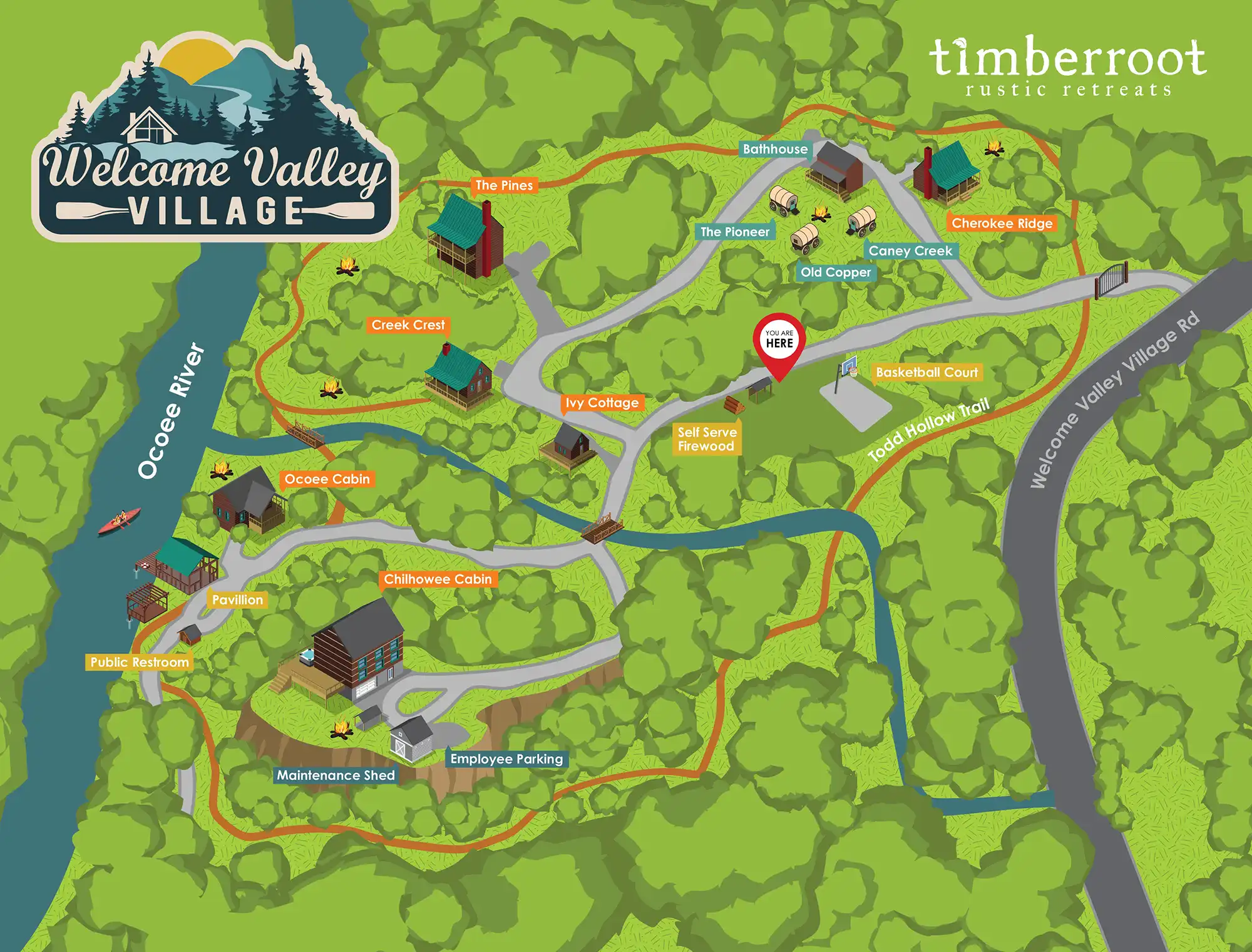 welcome valley village property map