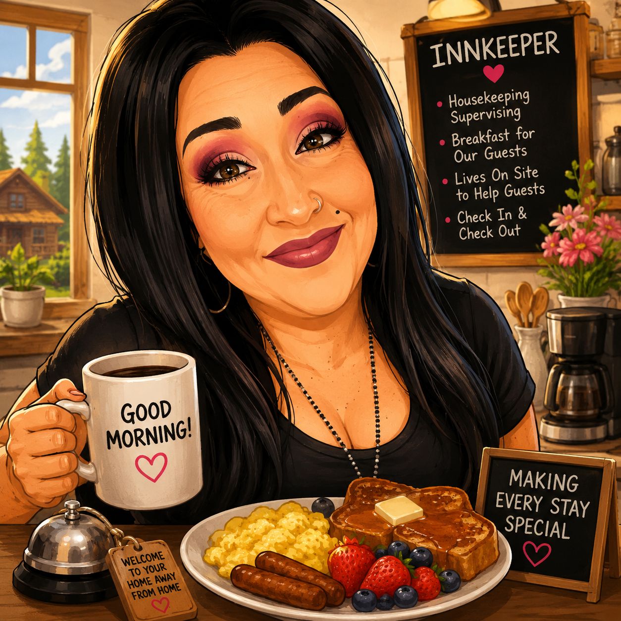 rachael caricature