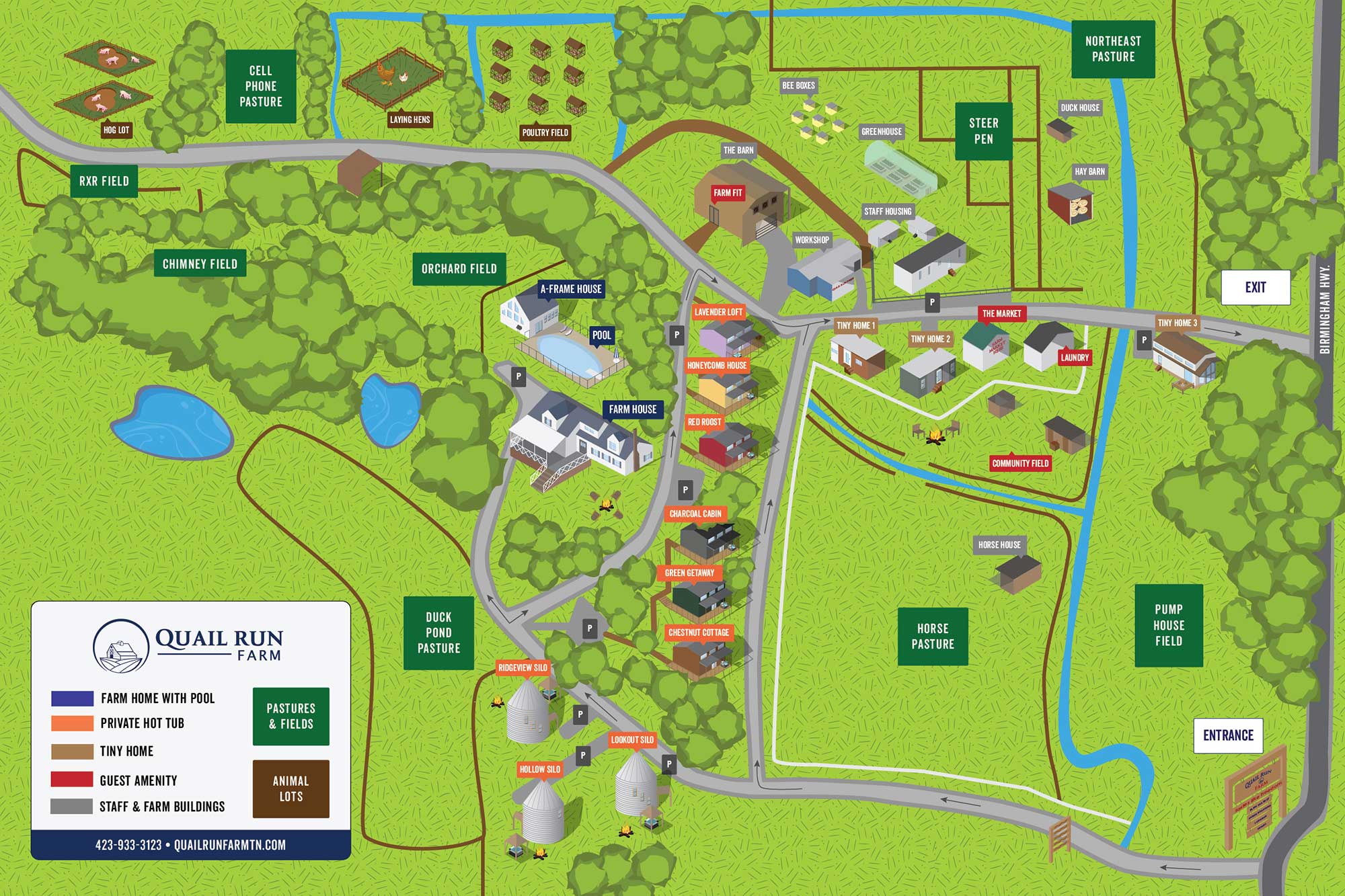 quail run farm map new